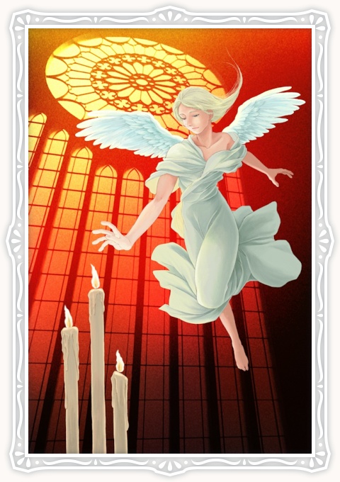 Angel and candles